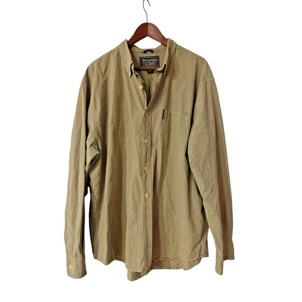 ABERCROMBIE & FITCH Mens Plaid Button‎ Up Shirt Size XL Preppy Classic Heritage